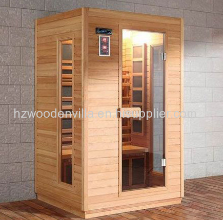wooden dry sauna room
