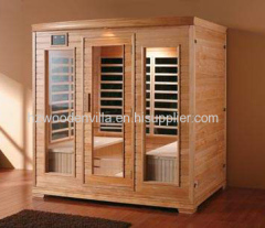 solid red cedar wooden sauna room