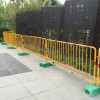 Galvanized metal roadway safety border barriers with interlocking hooks bracket