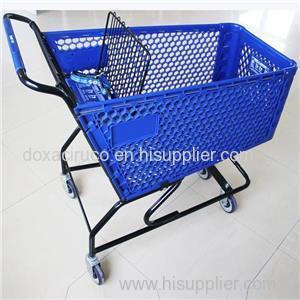 180L Large Volume Supermarket Shopping Retail Plastic Trolley