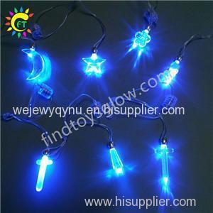Multicolor LED Crystal Light Up Acrylic Pendant Necklace With Variety Jewelry Shapes And Magnetic Clasp