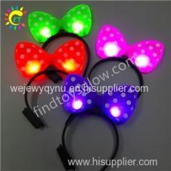 LED Light Up Butterfly Polka Dot Bow Knot Headband