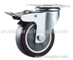 Medium Duty Single Ball Bearing PU Caster