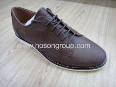 Brown knitting mens lace shoes