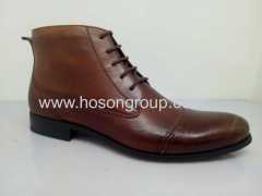 Brown mens lace ankle boots