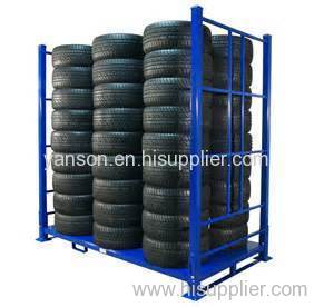 Foldable tyre rack stacking tire rack