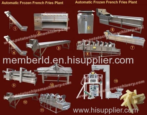 Automatic frozen french fries plant