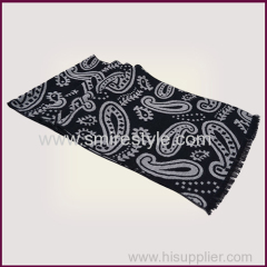 Factory Price High Quality Long Christmas Designs Brushed Fabric Silk Scarf Men