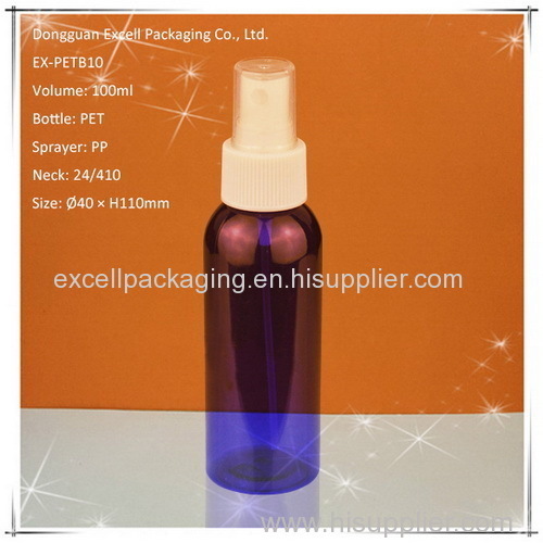 100ml PET Cosmo Round Bottle for Cleanser
