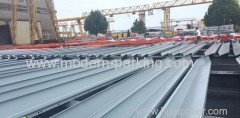 Steel supporting side beams for car carrier plate