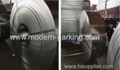 Waved zinc plated steel plate for car parking