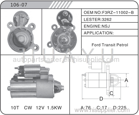 NSJ REBULIT STARTER MOTOR 3262