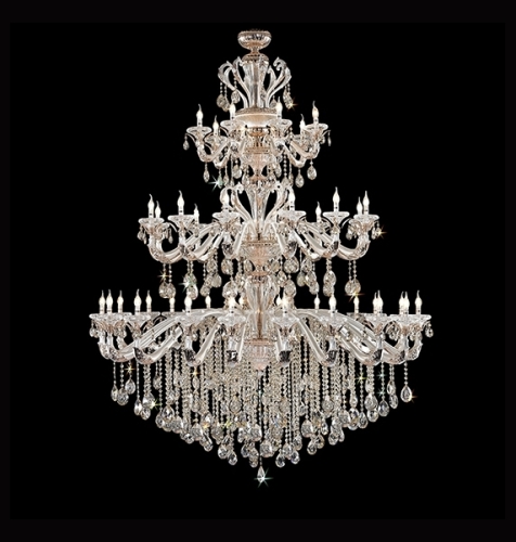 Multi Layer Modern Candle Design Crystal Chandelier Lighting