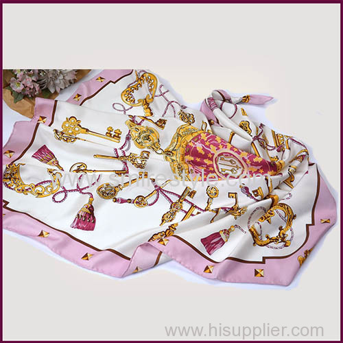 Latest Design Silk Scarf 90*90 for Lady