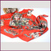 100% Silk Satin Square Scarf Chinese Digital Printing