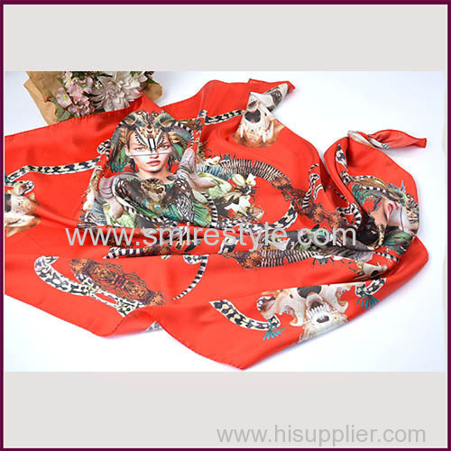 Top Quality New Fashion Design Digital Silk Scarf Printing for Lady