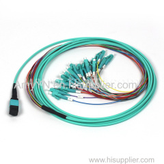 12 Fibers MPO-LC/UPC MM Fiber Optic Patch cord