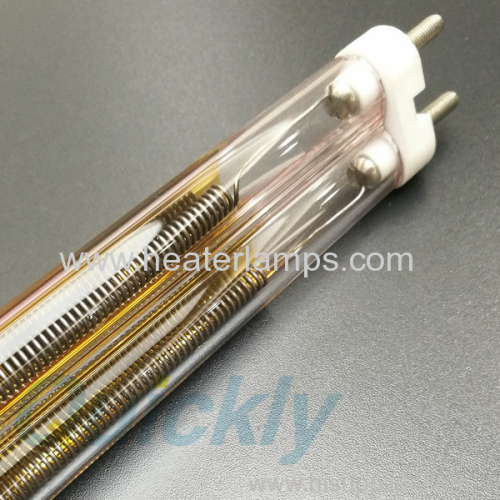 infrared radiant tube heaters with gold coating