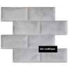 Brick Wall Pattern Pure White Marble Mosaic