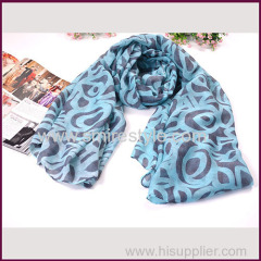 Women Funky Infinity Cotton Voile Scarf Made In China