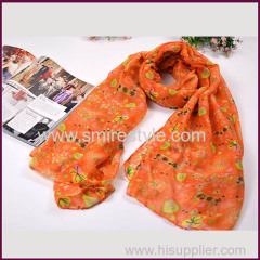 Women Funky Infinity Cotton Voile Scarf Made In China