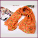 Hot Selling 2017 Colorful Fashionable Polyester Printed Voile Scarf for Women