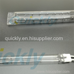 Transparent shortwave heater lamps for drying