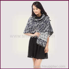 Fall and Winter Warm Colorful Viscose and Polyester Floral Shawl for Women