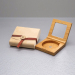 Square wooden blush case with mirror