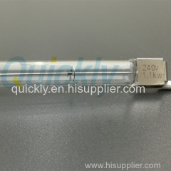 Quartz tube heating shortwave infrared emitter