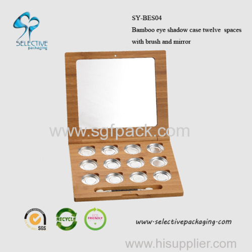 Twelve spaces large eye shadow bamboo case