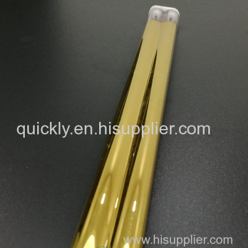 Double quartz tube heater lamps for drying