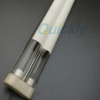 Quartz heating tube with ceramic white reflector