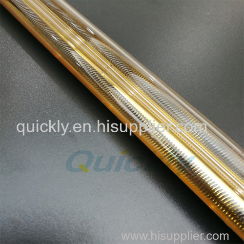 Quartz infrared emitter with gold reflector