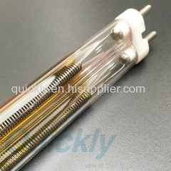 Gold reflector twin tube IR heater lamps