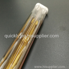 Twin tube medium wave quartz heating tube