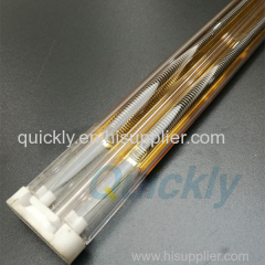 Twin tube quartz infrared heating element