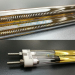 Quartz infrared heating element with gold coating