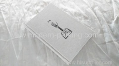 Black&white printed hardcover book with black gold stamped cover