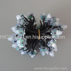 12mm Square Pixel LED Full Color RGB (Black wire)