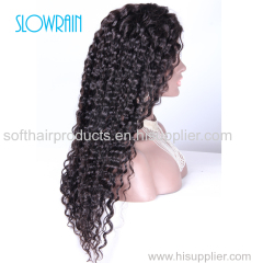 Glueless full lace human hair full lace wig curly full lace virgin hair wig for black women with baby hair