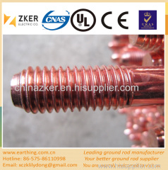 copper clad low carbon steel earthing rod