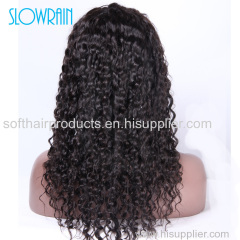 Silk top curly full lace human hair wig for fashion women silk base kinky curly lace front wig 130 hair density