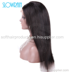 Silk top straight full lace human hair wig natural straight silk base full lace wigs for fashion women 130% density