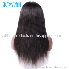 Silk top straight full lace human hair wig natural straight silk base full lace wigs for fashion women 130% density