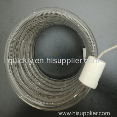 Quartz tube infrared heater with ceramic reflector