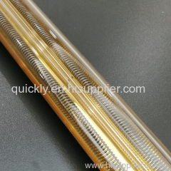 Twin tube quartz infrared emitter for drying process