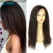Coarse Yaki Front Lace Human Hair Wigs Brazilian Kinky Straight Lace Wig Glueless Full Lace Human Hair Wigs Black Women