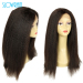 Coarse Yaki Front Lace Human Hair Wigs Brazilian Kinky Straight Lace Wig Glueless Full Lace Human Hair Wigs Black Women