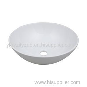 Round Shape White Porcelain Ceramic Bathroom Vessel Sinks
